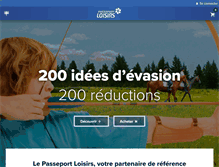 Tablet Screenshot of passeport-loisirs.ch